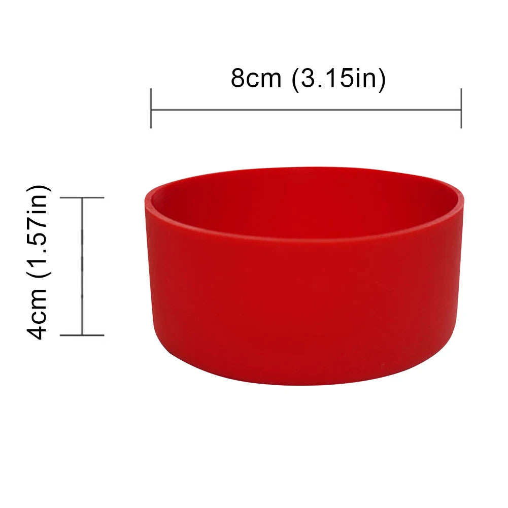 Stanley Red bowl with dimensions labeled on a white background