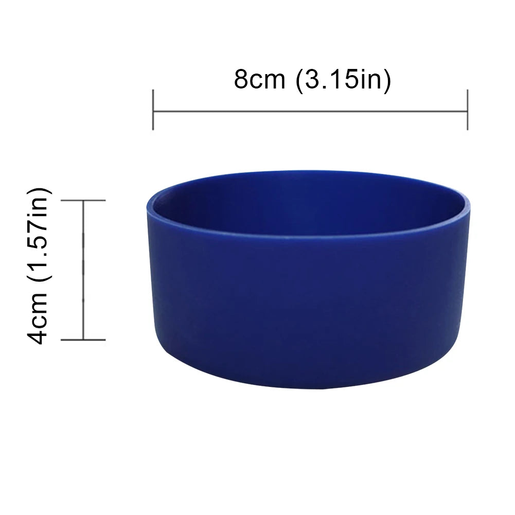 Stanley Blue bowl with dimensions labeled on a white background