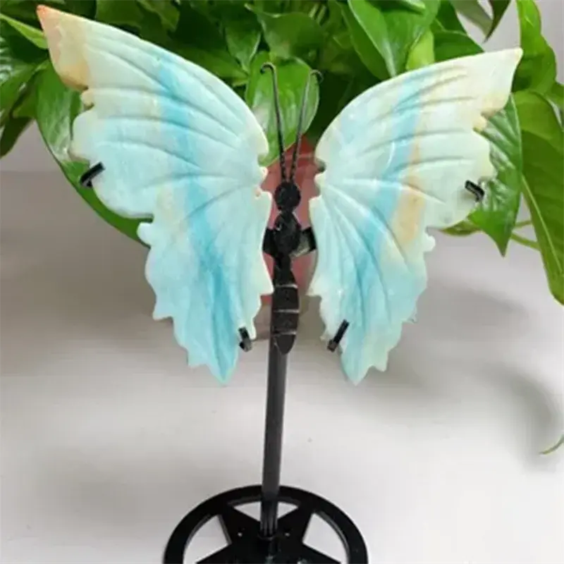 Natural Dream Amethyst Butterfly Wings Crystal With Stand