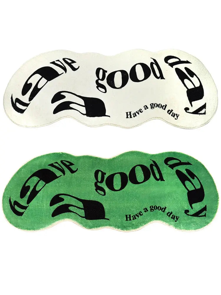 "Have A Good Day" Carpet Art Twisted Alphabet Rug