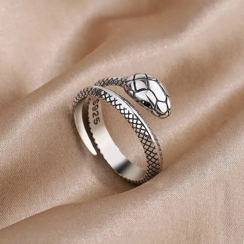 925 Sterling Silver Snake Ring year of the snake feng shui