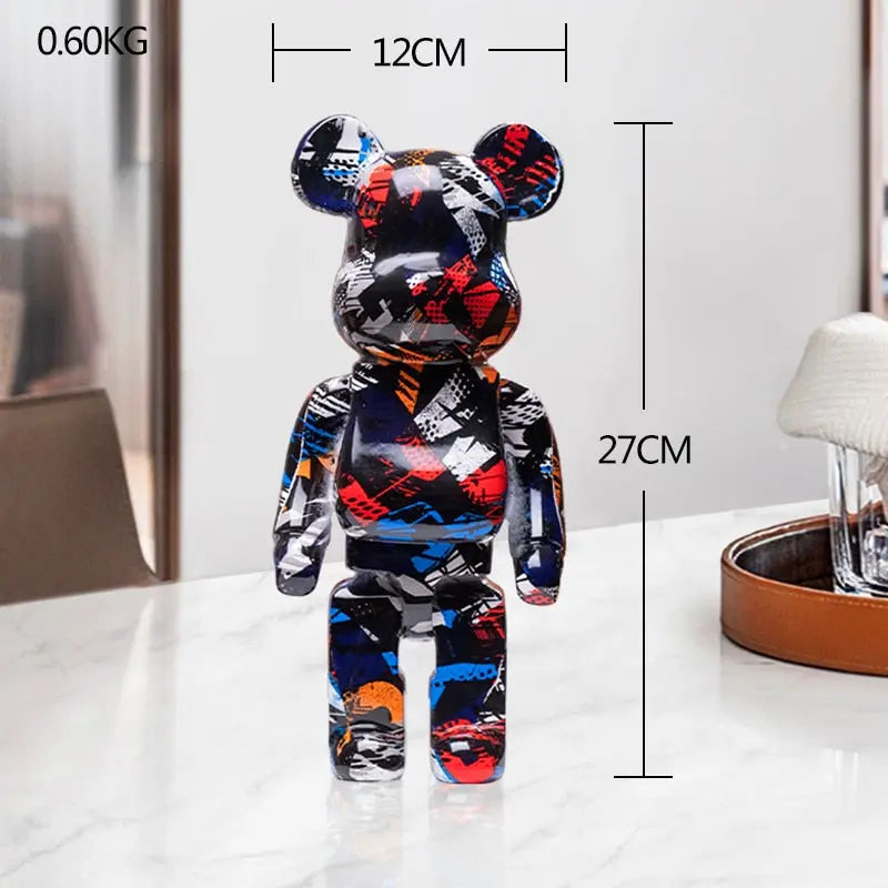 Nordic Bearbrick Bear Statues and Sculptures Graffiti Ornaments
