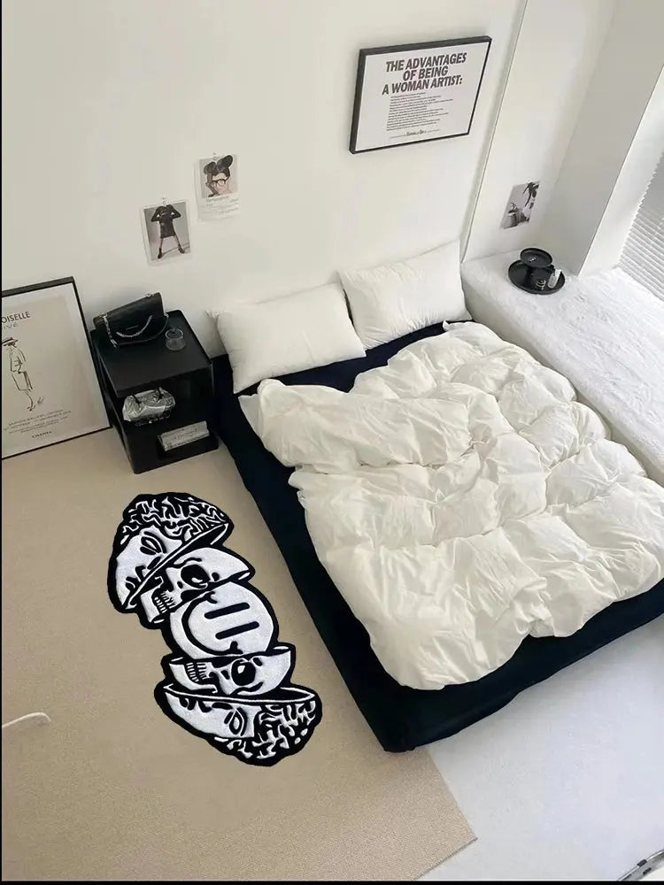 Creative Carpet Smiling Face Skull Rug
