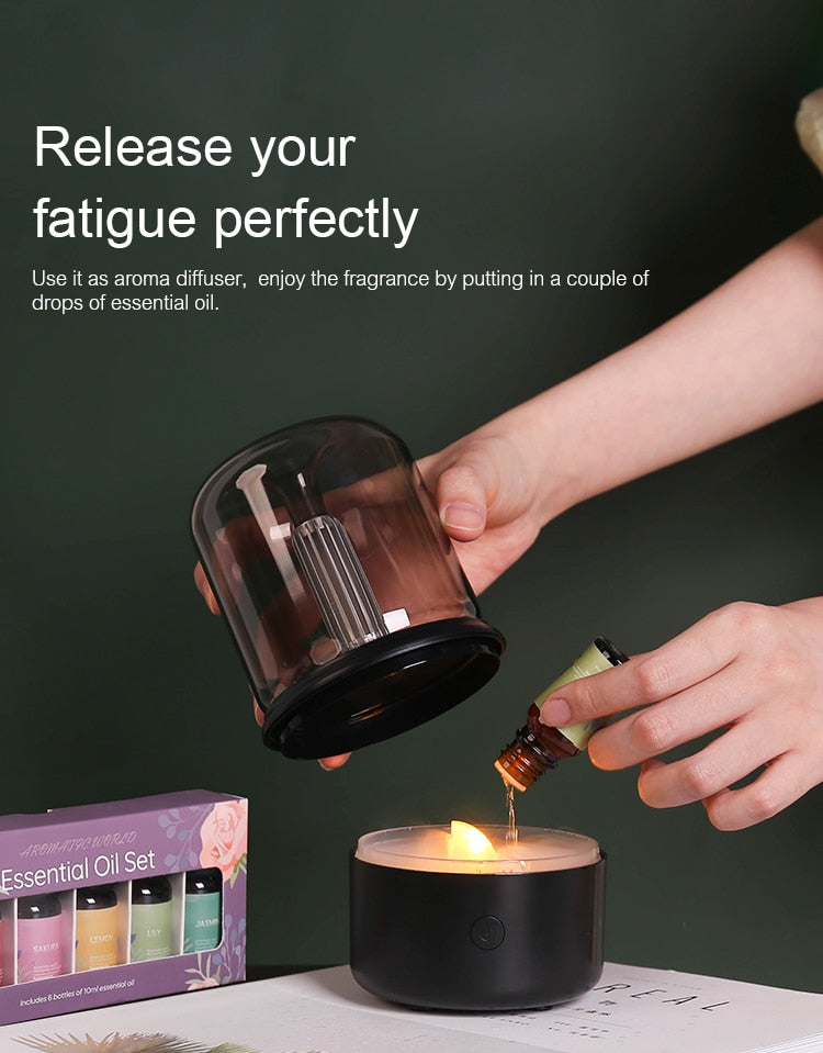 Portable Aroma Diffuser USB Air Humidifier Essential Oil Night Light