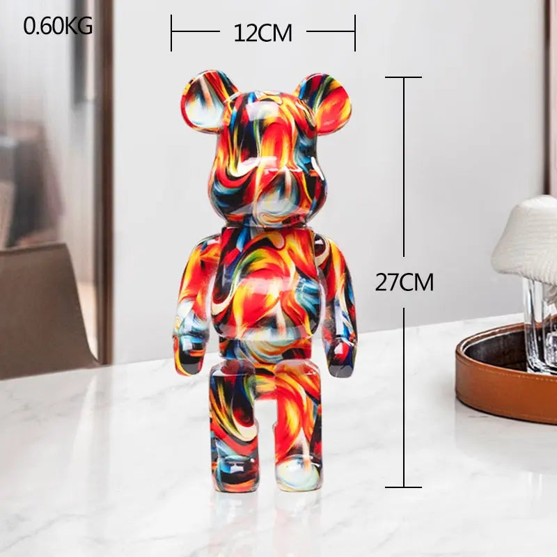 Nordic Bearbrick Bear Statues and Sculptures Graffiti Ornaments