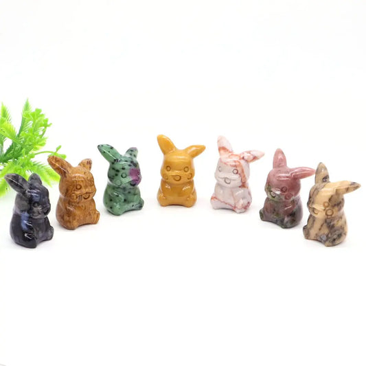 40mm Cute PICACHO Cartoon Natural Crystals