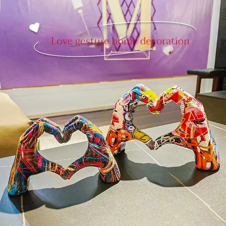 Love gesture ornament - Heart Hands graffiti