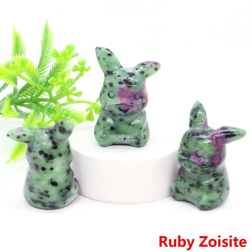 40mm Cute PICACHO Cartoon Natural Crystals