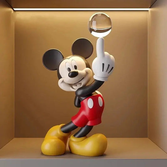 Disney Mickey Mouse Statue Holding Crystal Ball