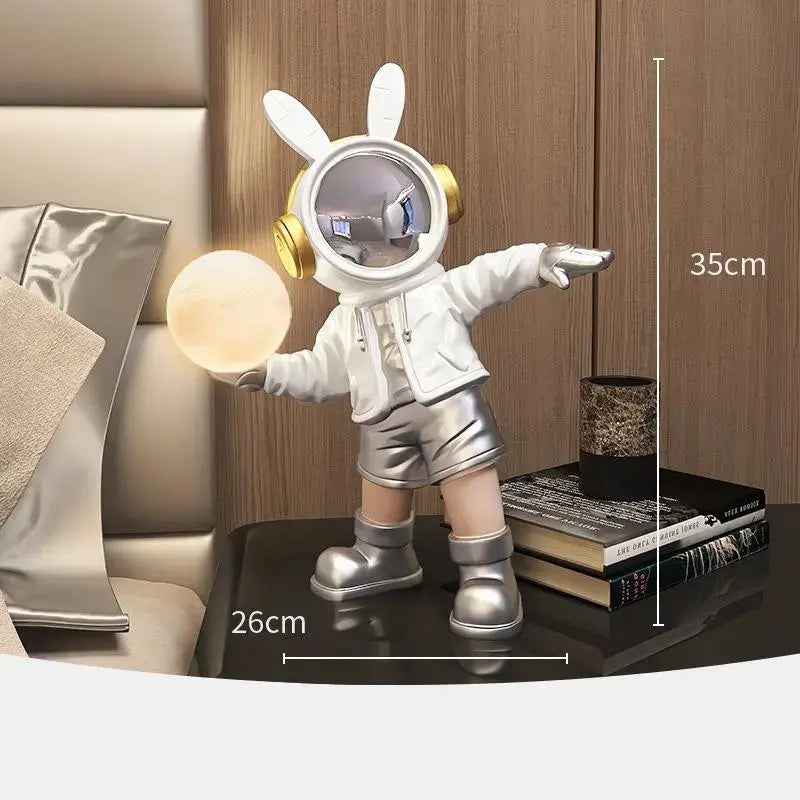 36cm Astronaut Night Light Statue Adjustable Light Spaceman Sculpture white space kid man boy girl