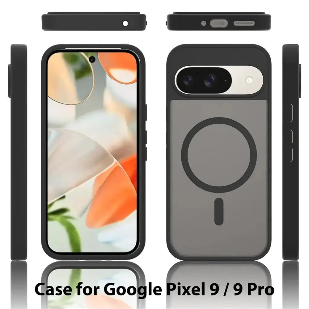 Phone case for Google Pixel 9 and 9 Pro with multiple views on a white background