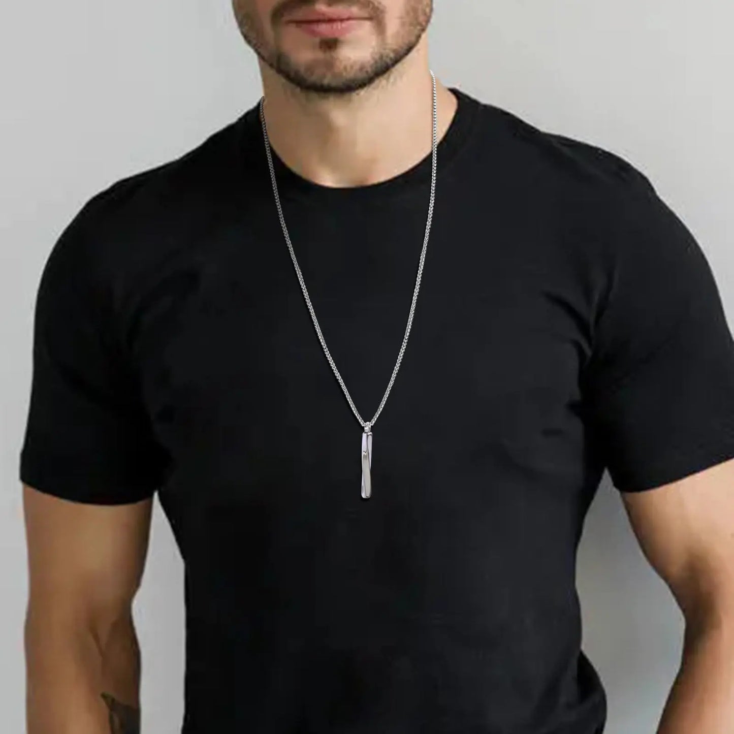 Mobius Bar Pendant Necklaces Cremation Ashes Urn Necklace - Pure Ember