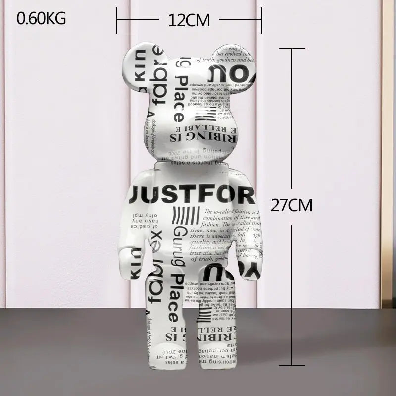 Nordic Bearbrick Bear Statues and Sculptures Graffiti Ornaments