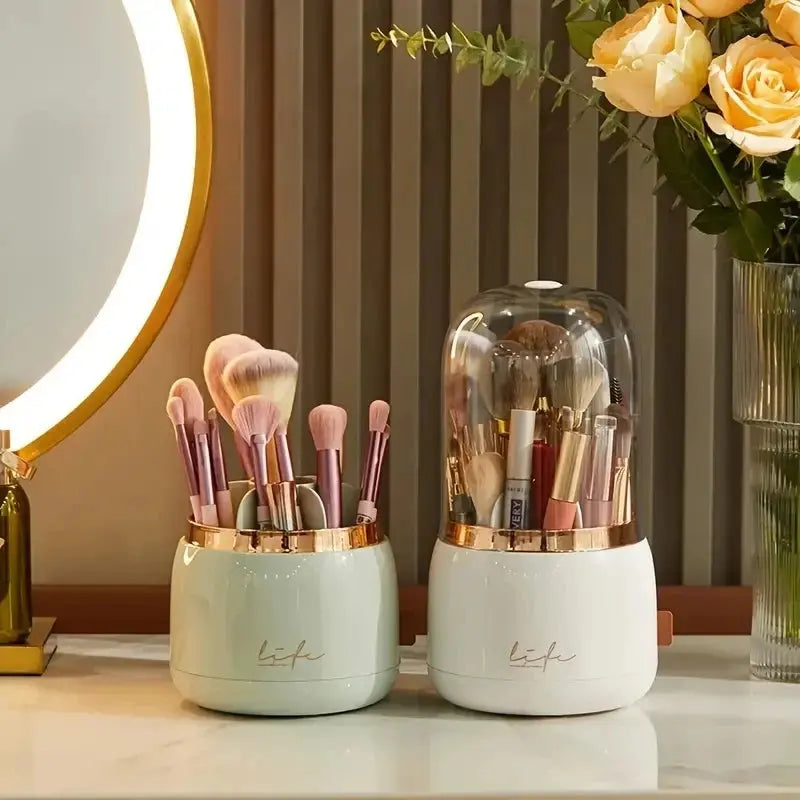 Cosmetic Rotating Brush Storage