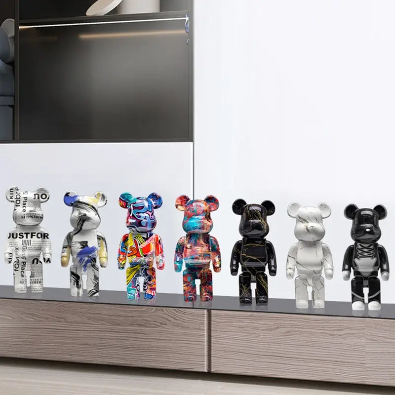 Nordic Bearbrick Bear Statues and Sculptures Graffiti Ornaments