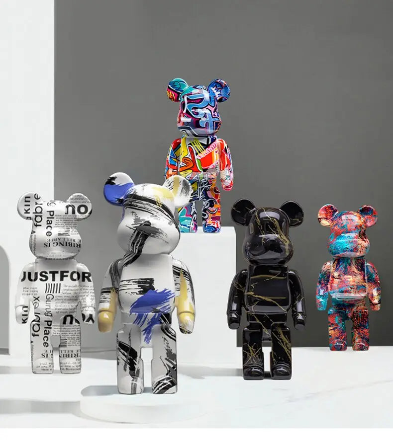 Nordic Bearbrick Bear Statues and Sculptures Graffiti Ornaments