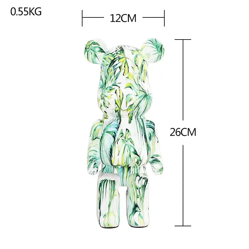 Nordic Bearbrick Bear Statues and Sculptures Graffiti Ornaments