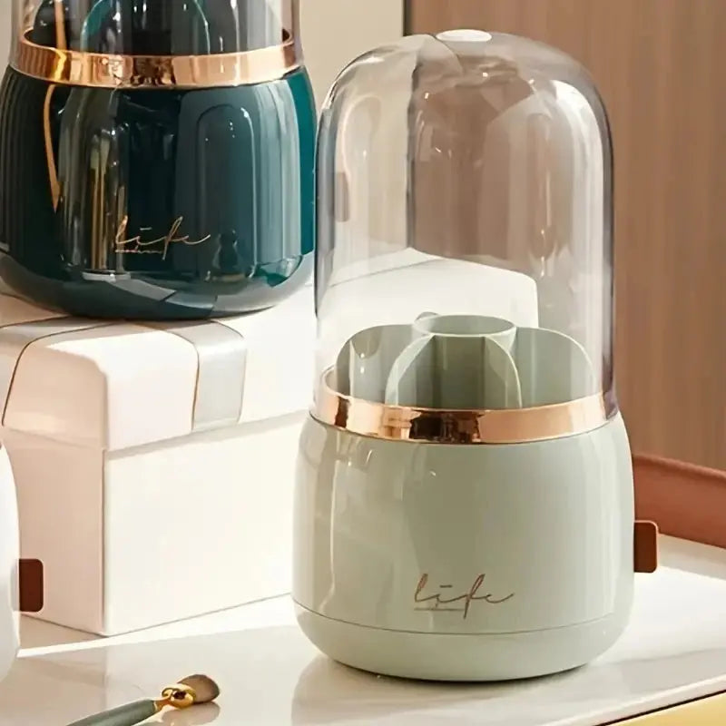 Cosmetic Rotating Brush Storage light green