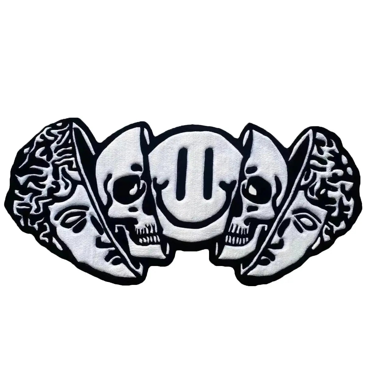 Creative Carpet Smiling Face Skull Rug