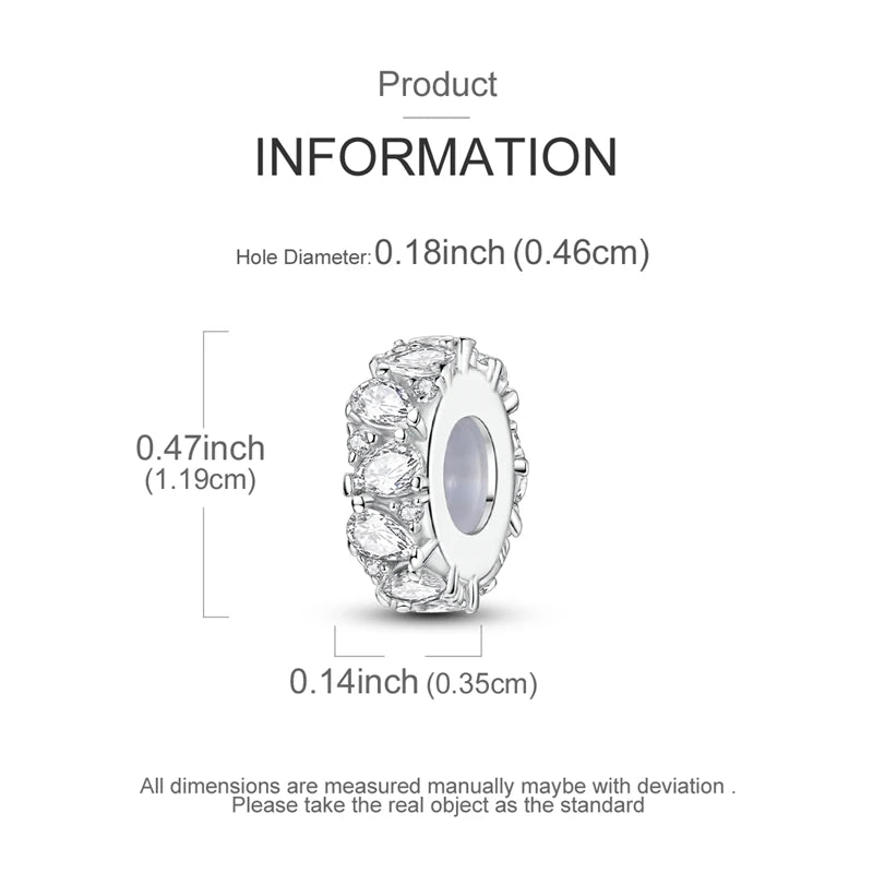 Jewelry charm with dimensions labeled on a white background