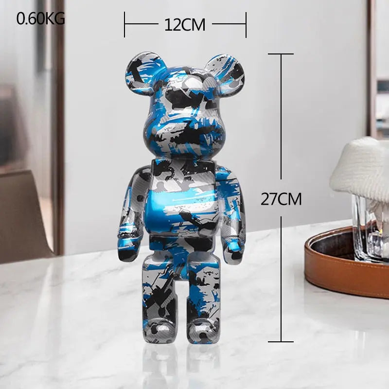 Nordic Bearbrick Bear Statues and Sculptures Graffiti Ornaments