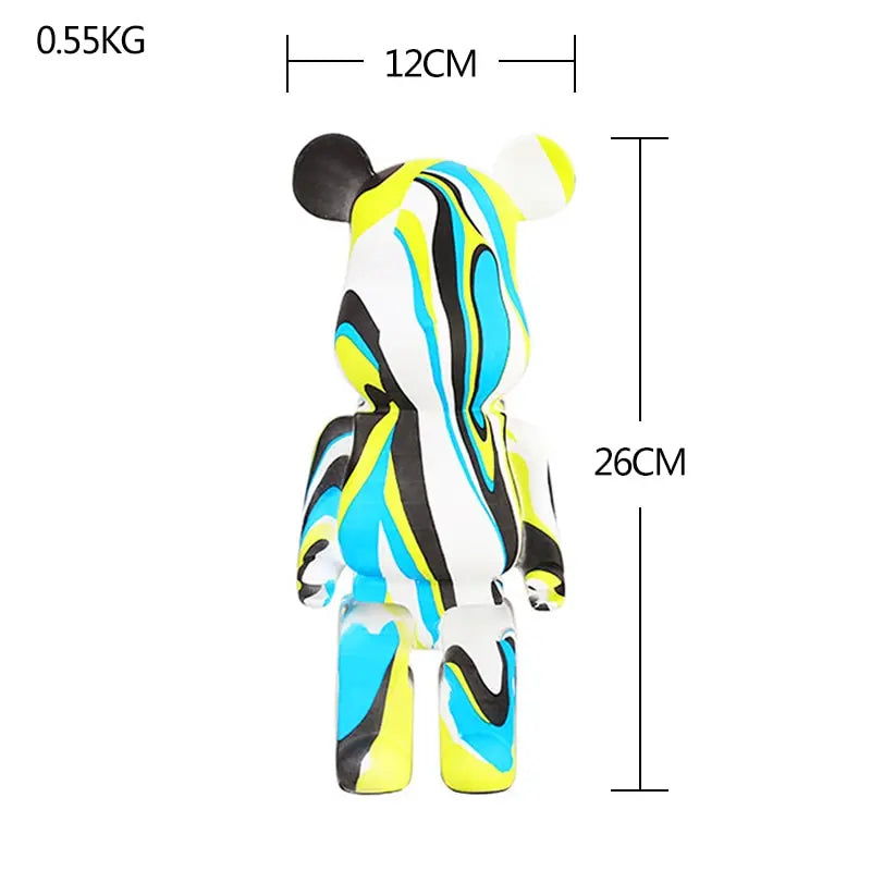 Nordic Bearbrick Bear Statues and Sculptures Graffiti Ornaments