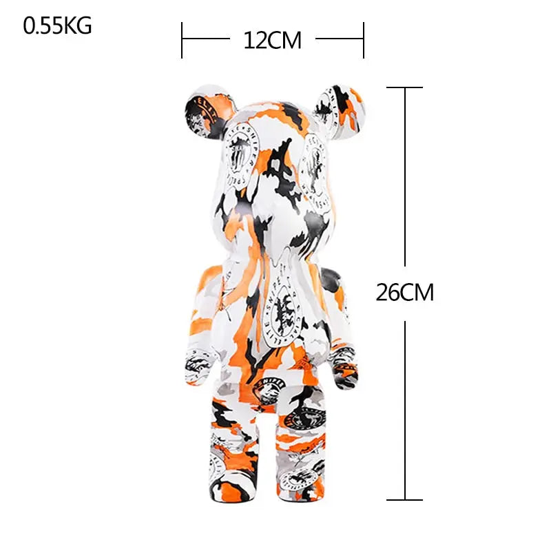 Nordic Bearbrick Bear Statues and Sculptures Graffiti Ornaments