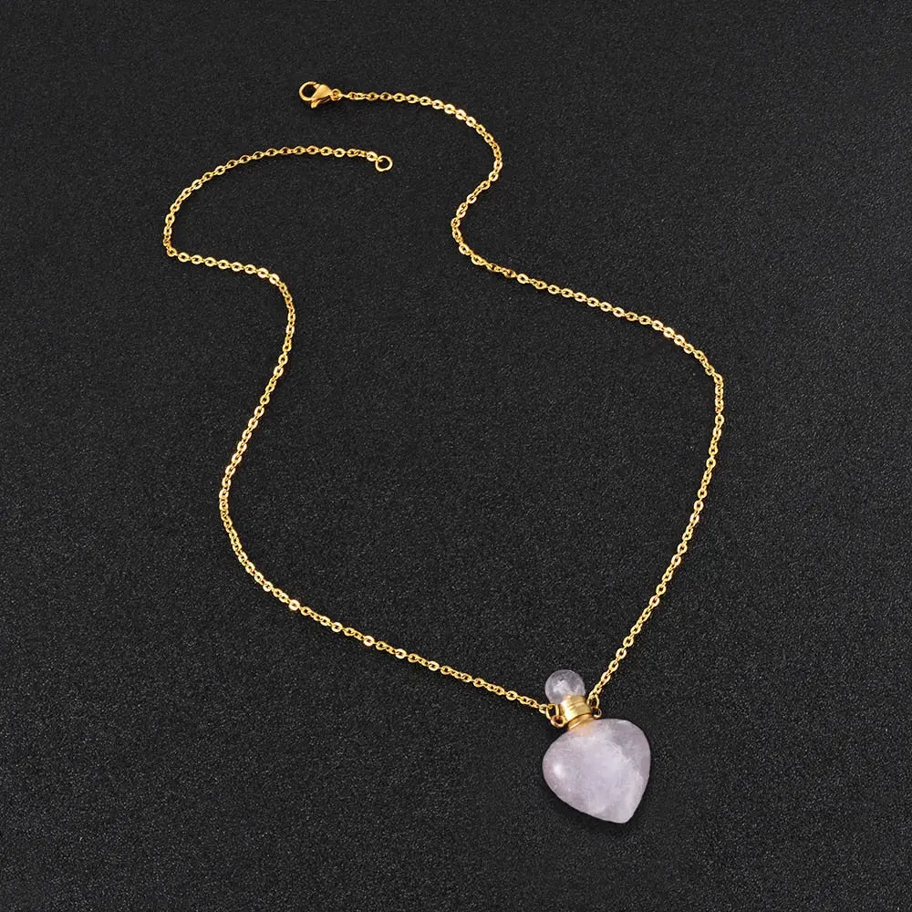 Crystal Natural Stone Ashes Keepsake Pendant Urn Necklaces - Pure Ember