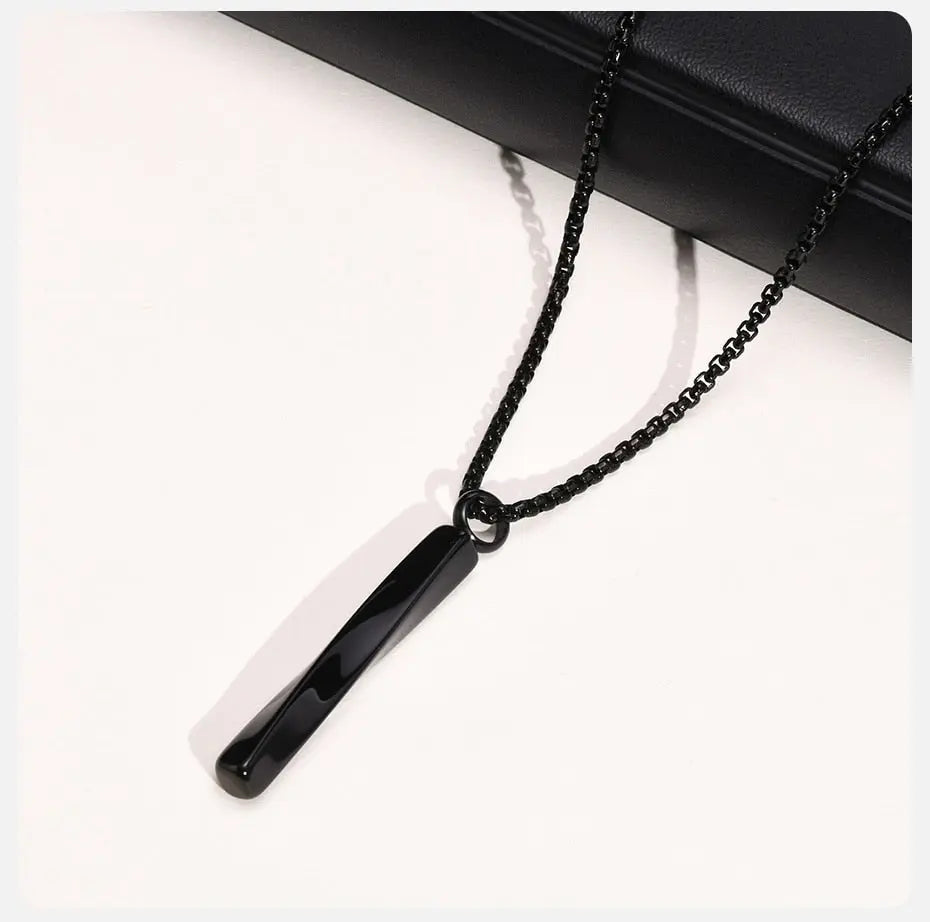 Mobius Bar Pendant Necklaces Cremation Ashes Urn Necklace - Pure Ember