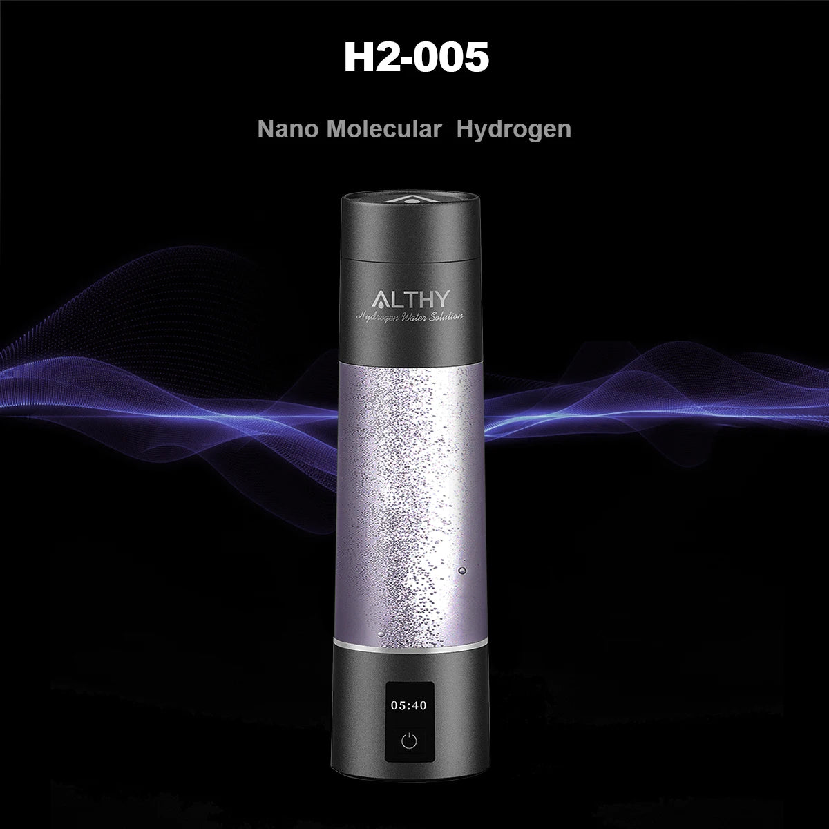 Nano Molecular Hydrogen device with ALTHY branding on a black background