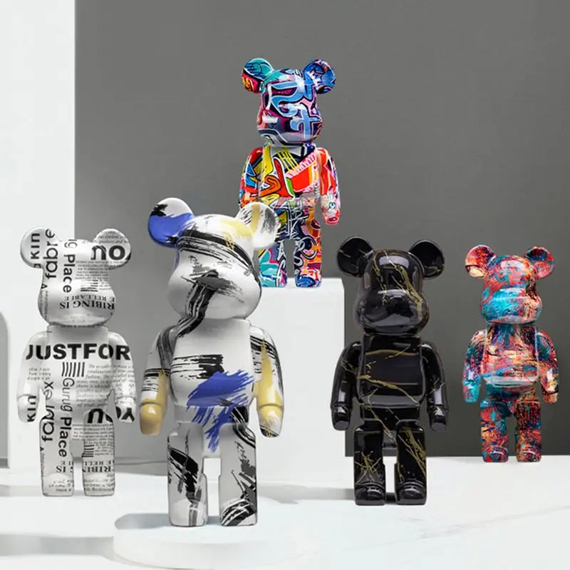 Nordic Bearbrick Bear Statues and Sculptures Graffiti Ornaments