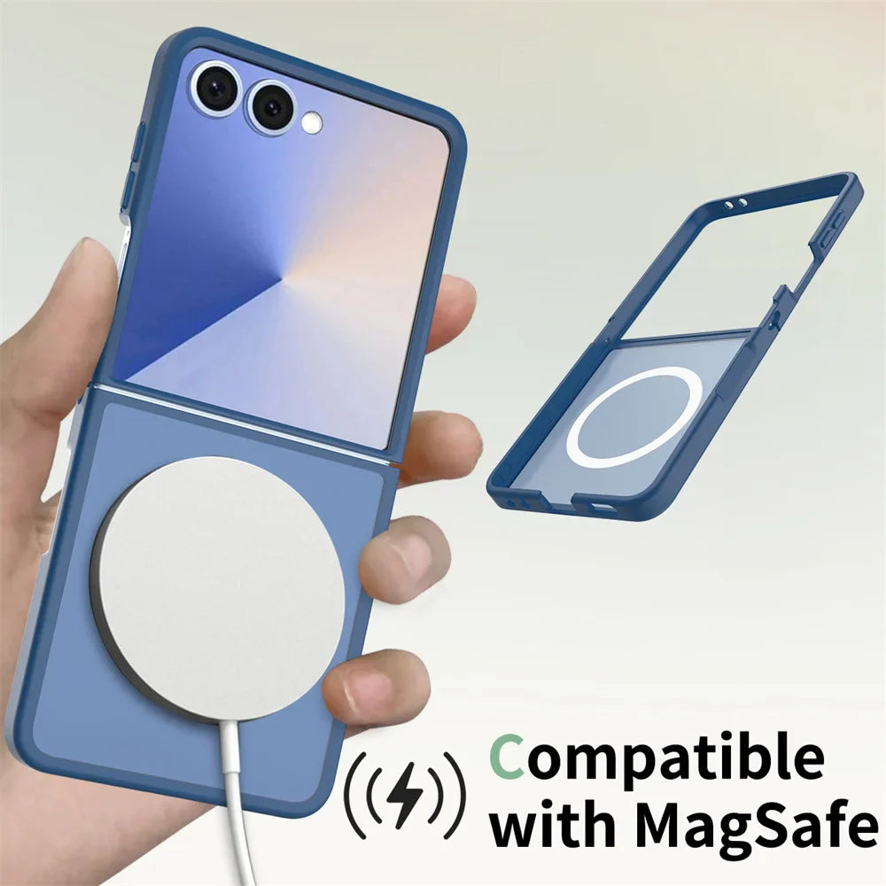 Case For Samsung Galaxy Z Flip 7 Phone Case luxury Support in wireless charging Flip Cover For Samsung Z Flip 6 Phone Cover