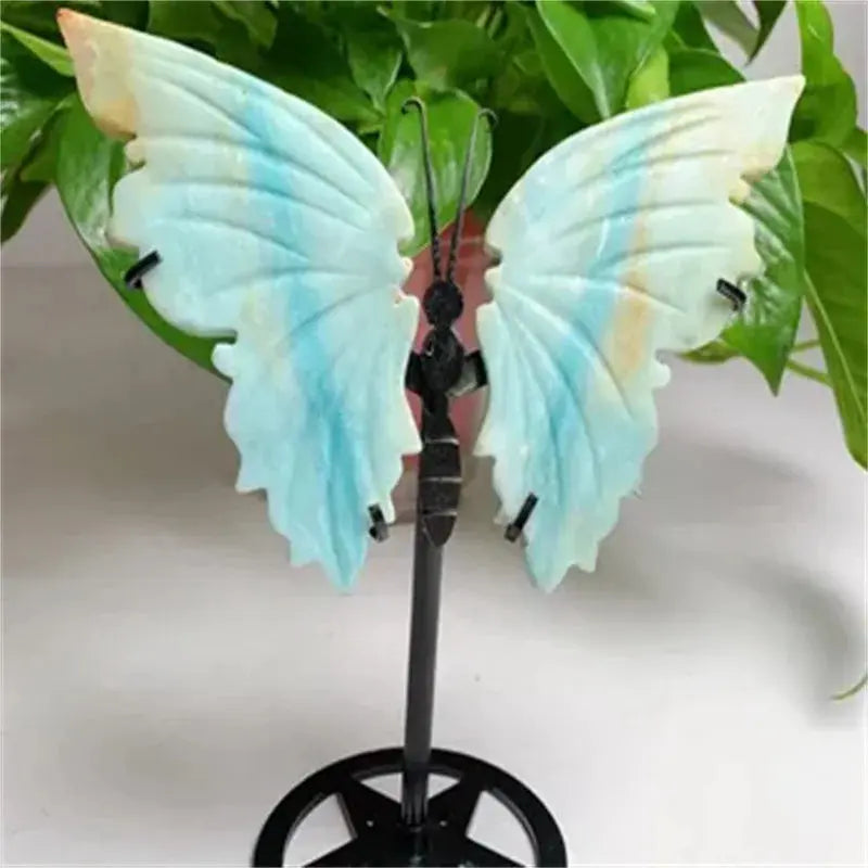 Natural Dream Amethyst Butterfly Wings Crystal With Stand