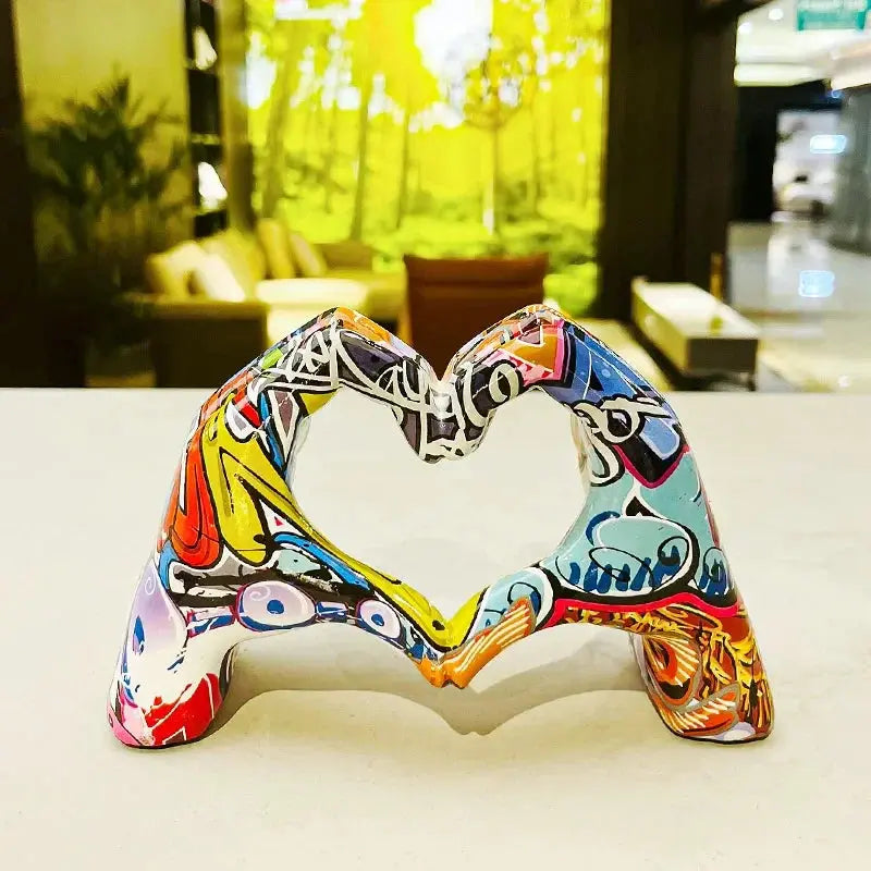 Love gesture ornament - Heart Hands graffiti