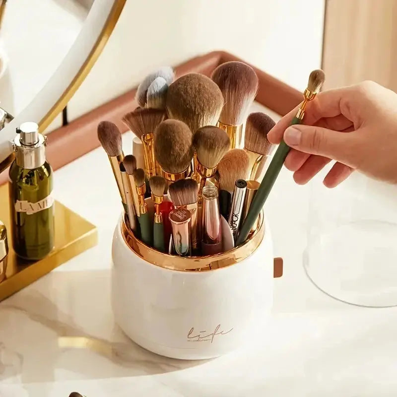 Cosmetic Rotating Brush Storage