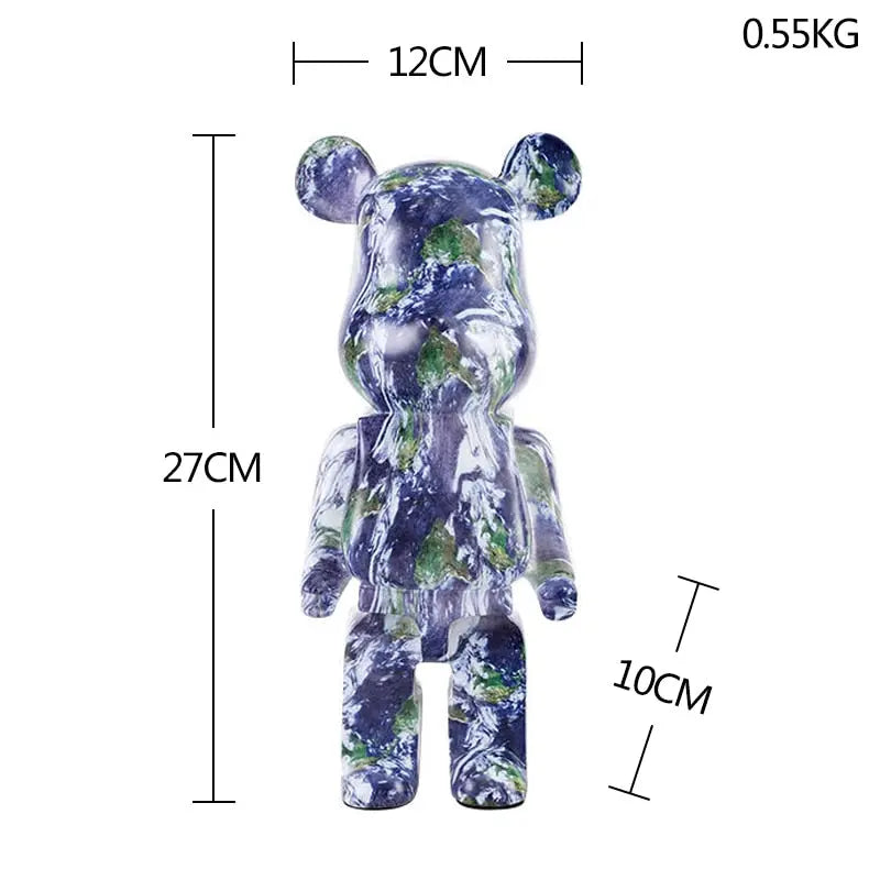 Nordic Bearbrick Bear Statues and Sculptures Graffiti Ornaments