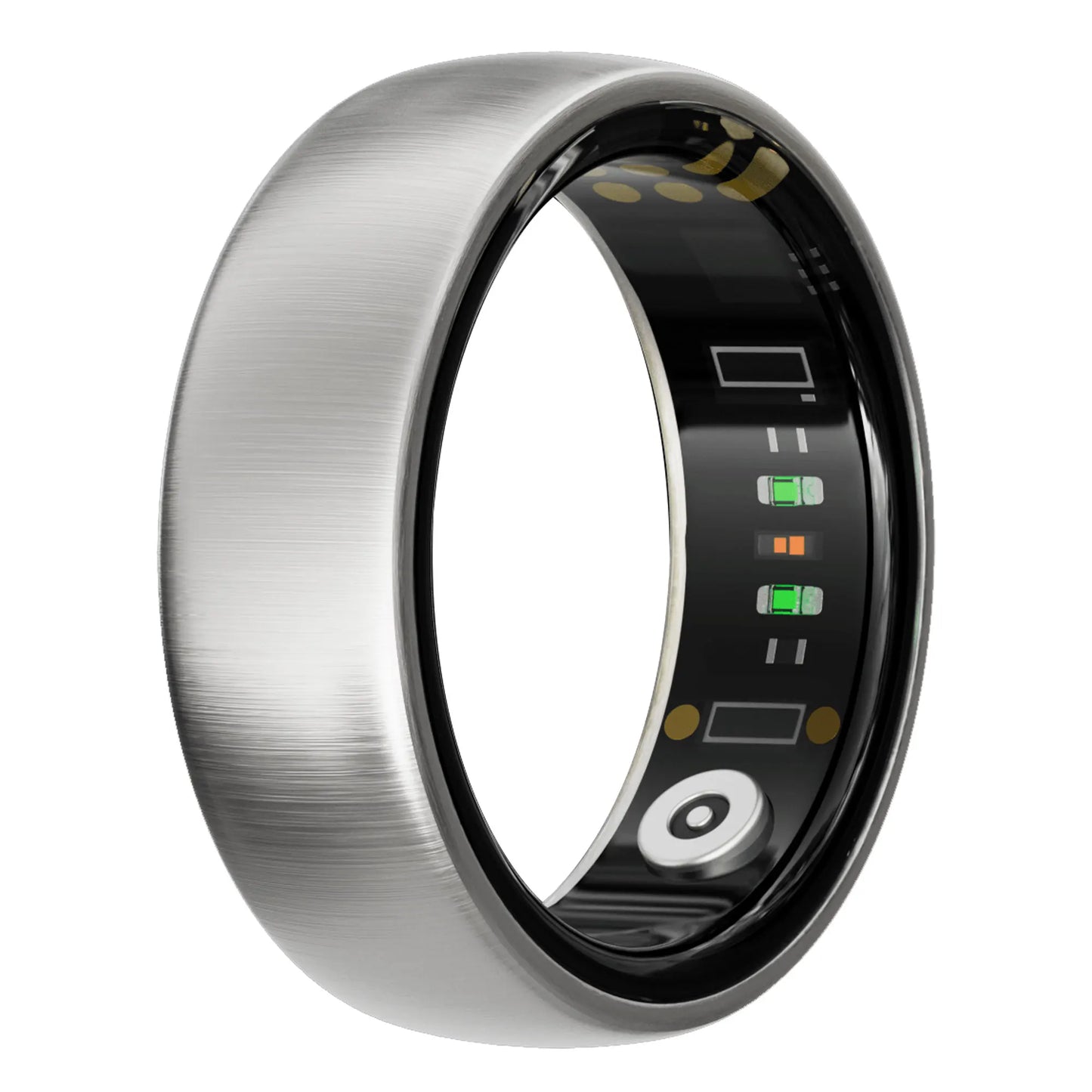 oura smart ring Smart ring with digital display on a white background