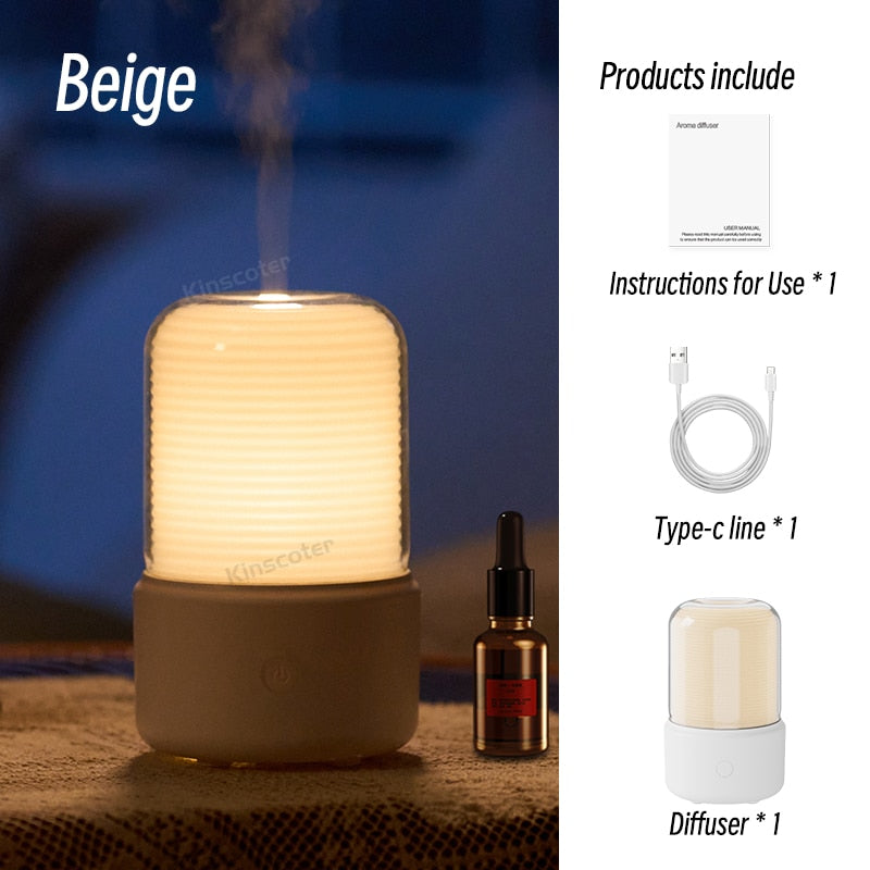 Portable Aroma Diffuser USB Air Humidifier Essential Oil Night Light
