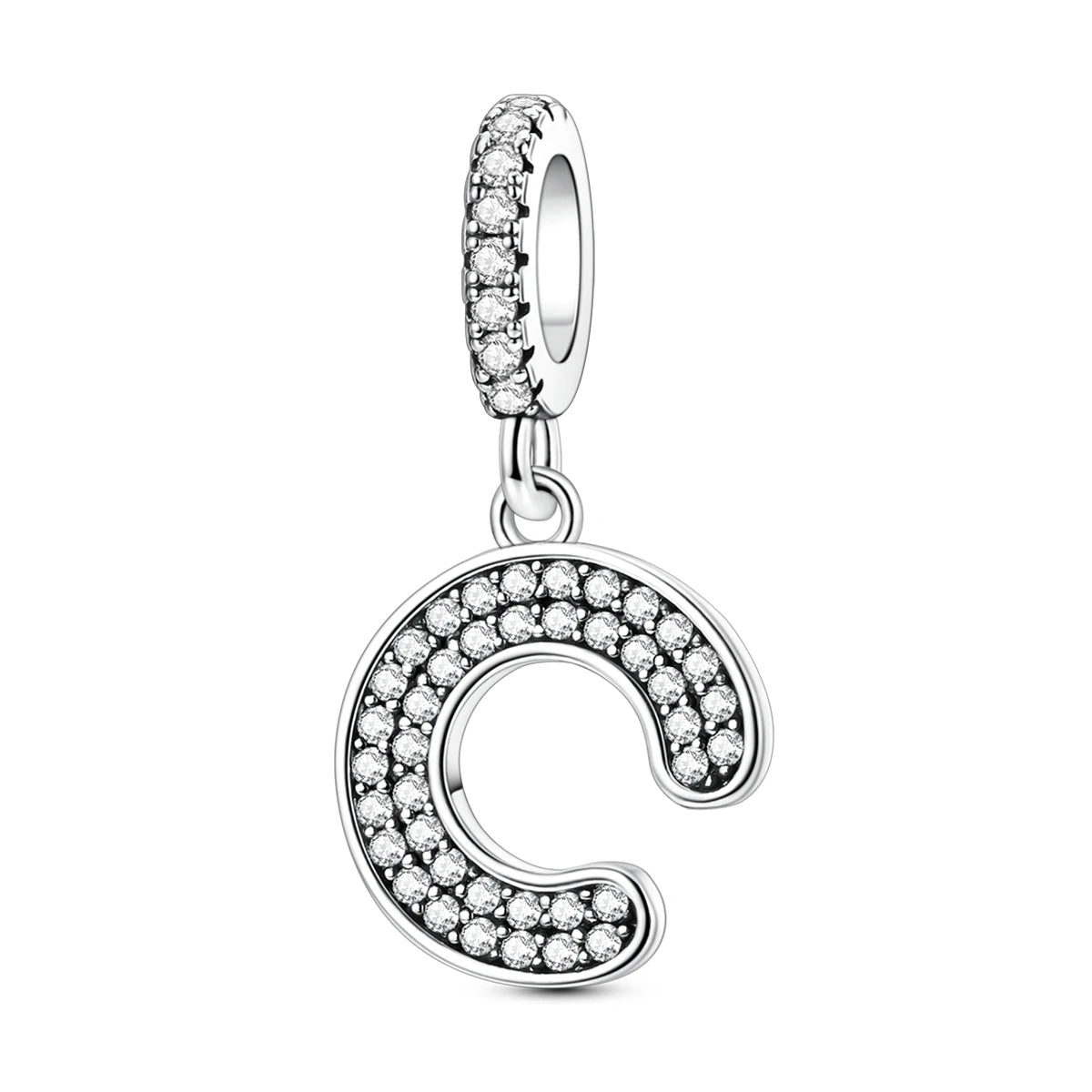 New In Charms 925 Sterling Silver Pendant Letter C pandora style