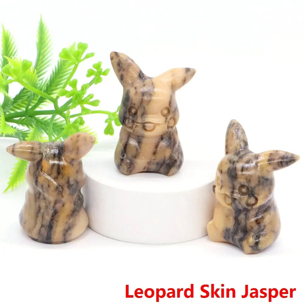 40mm Cute PICACHO Cartoon Natural Crystals