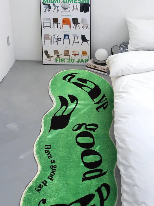 "Have A Good Day" Carpet Art Twisted Alphabet Rug