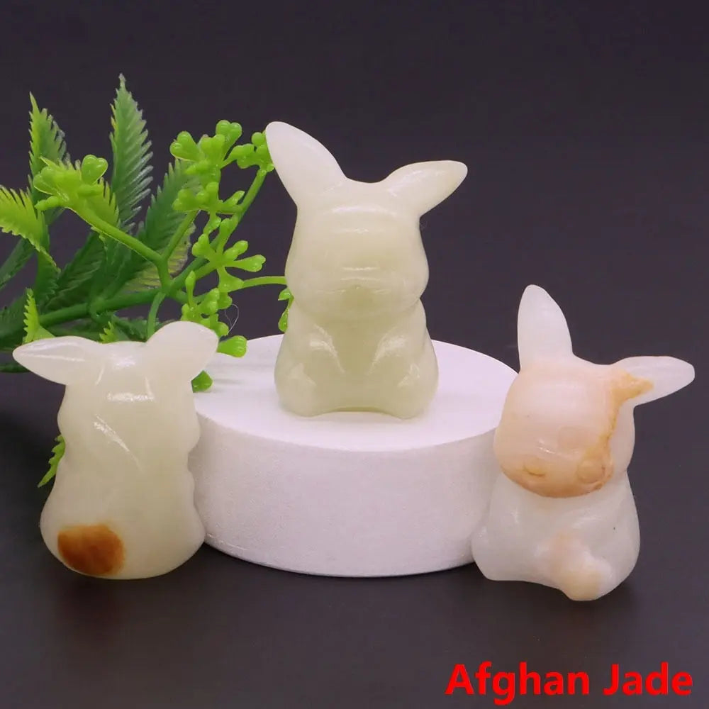 40mm Cute PICACHO Cartoon Natural Crystals