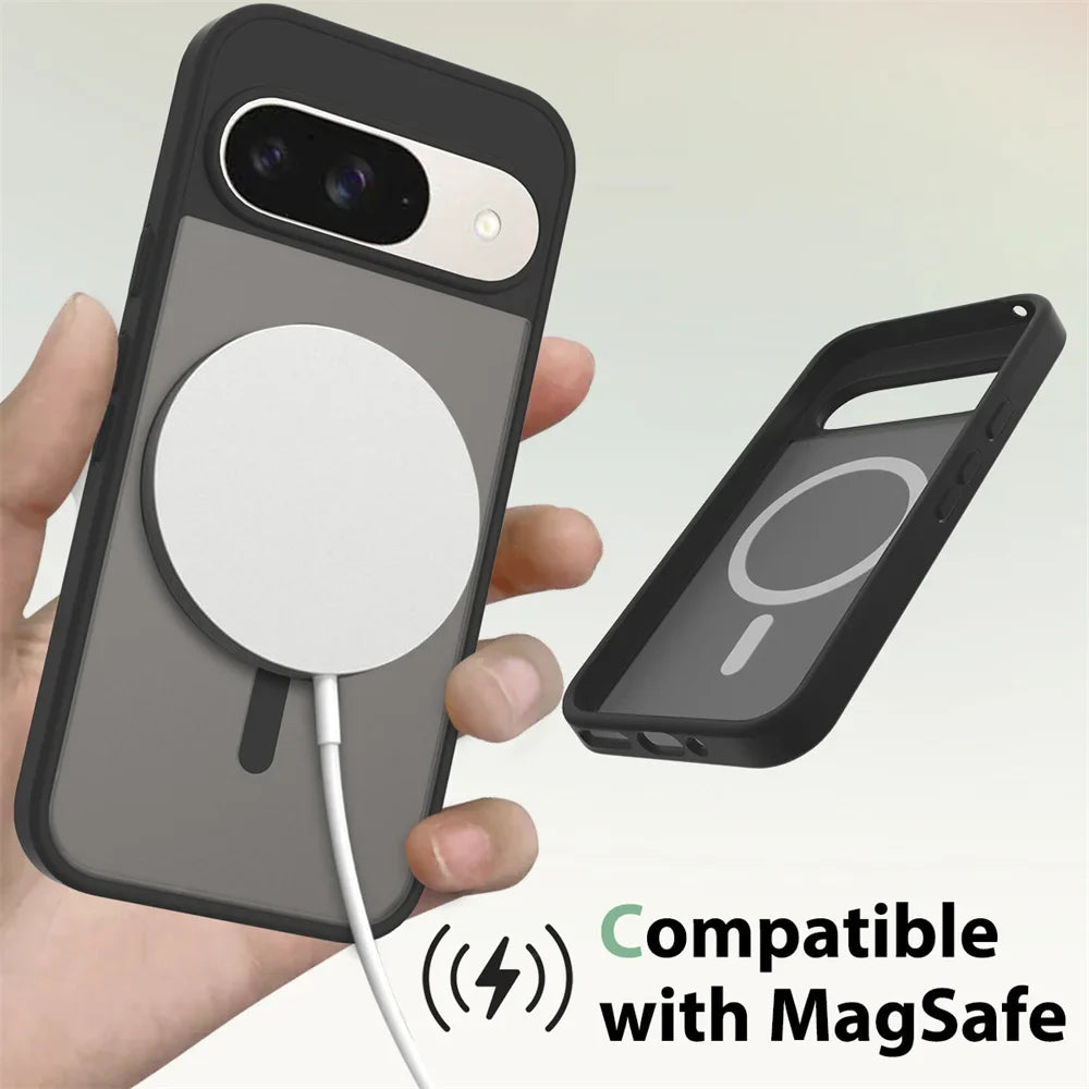 Phone case with MagSafe compatibility feature held by a hand, with another case shown in the background.