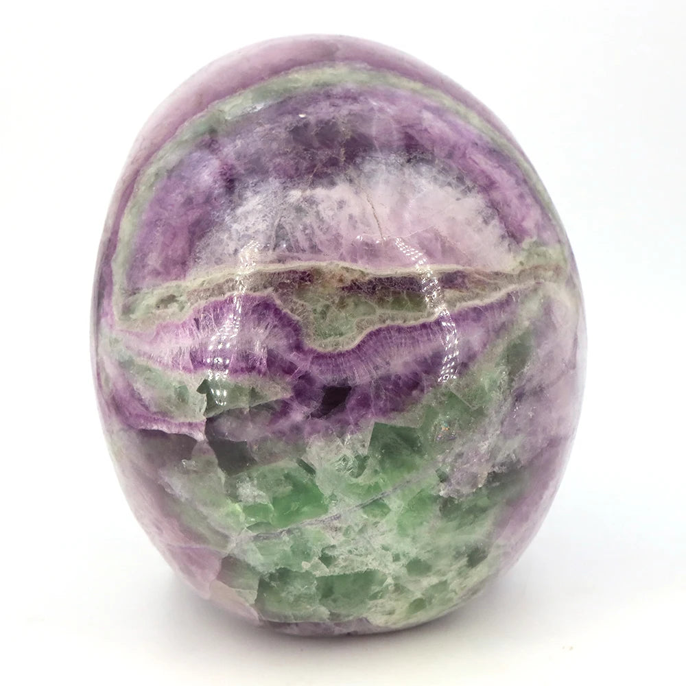 Fluorite Skull Natural Stone Carving Healing Crystal