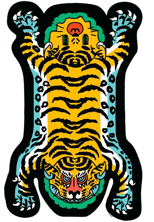 Abstract Art Tiger Rug - Yellow