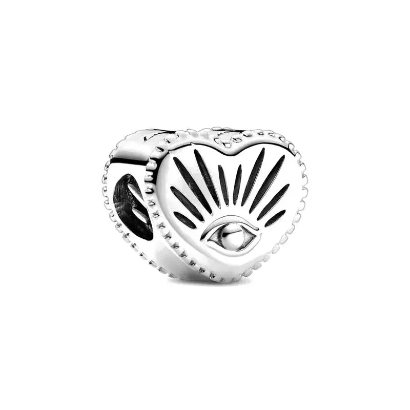sterling silver Egyptian Pendant Dangle Charms pandora dupe heart evil eye gifts for her