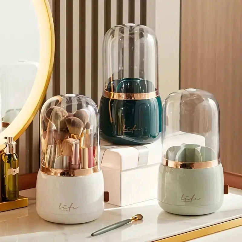 Cosmetic Rotating Brush Storage