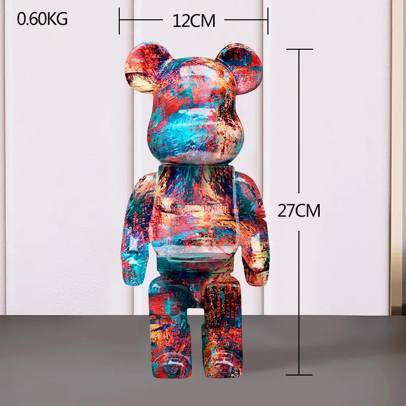Nordic Bearbrick Bear Statues and Sculptures Graffiti Ornaments