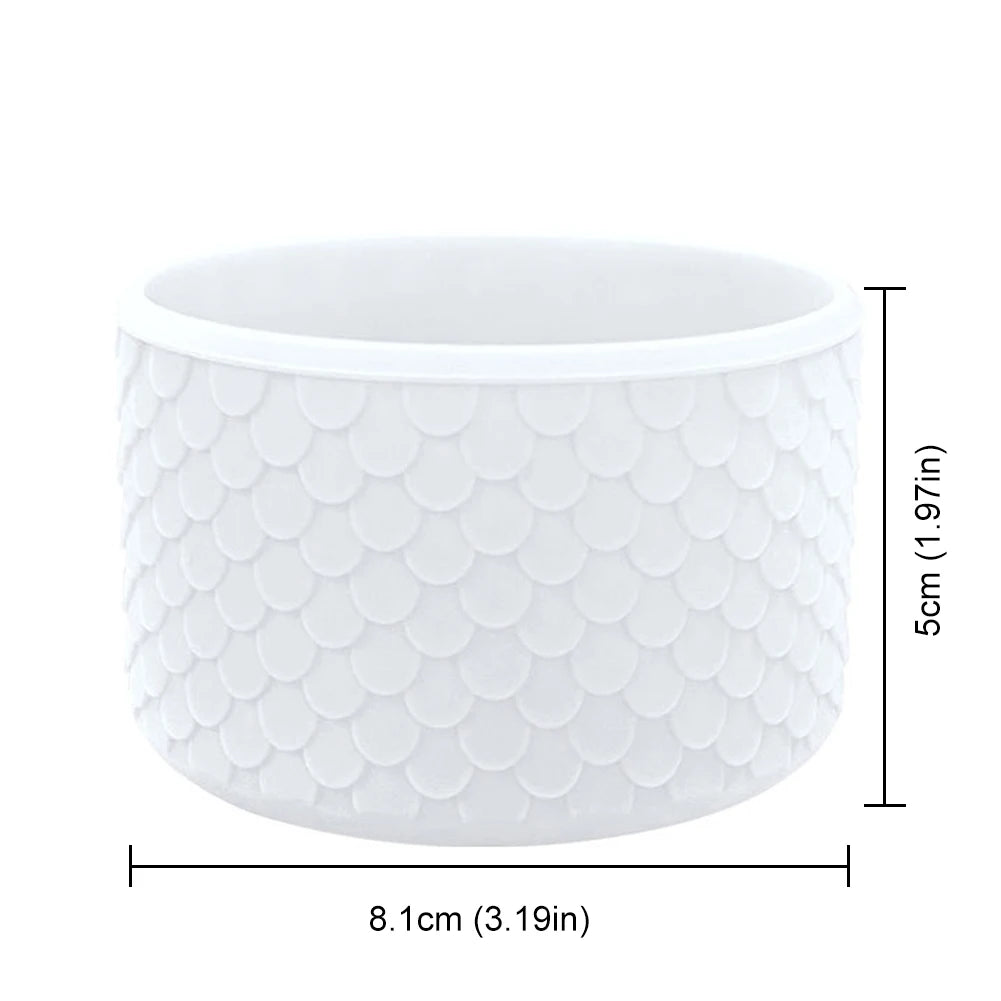 Stanley White textured container with dimensions on a white background