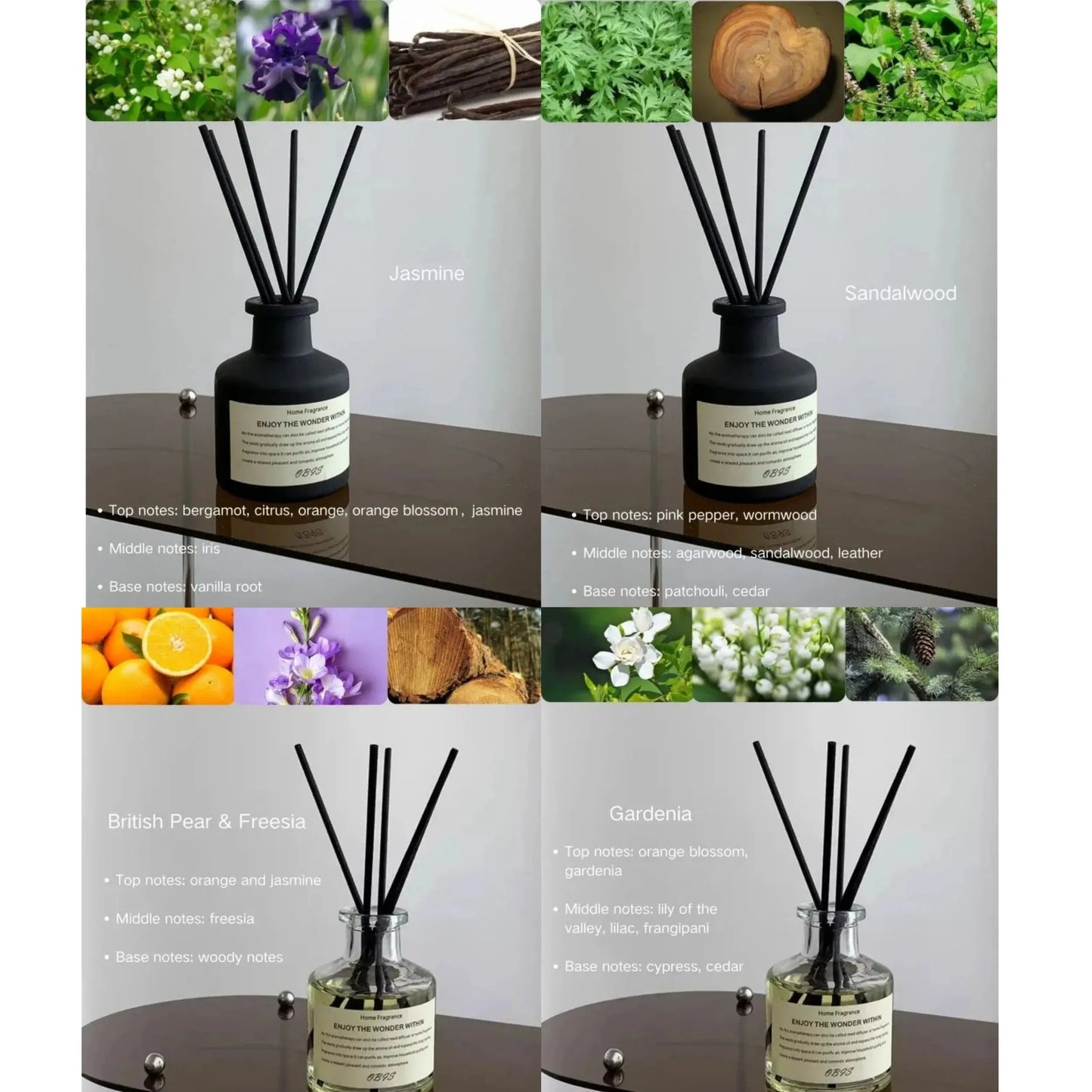 50ml Aromatherapy Essential Oil with Reed Diffuser Sticks